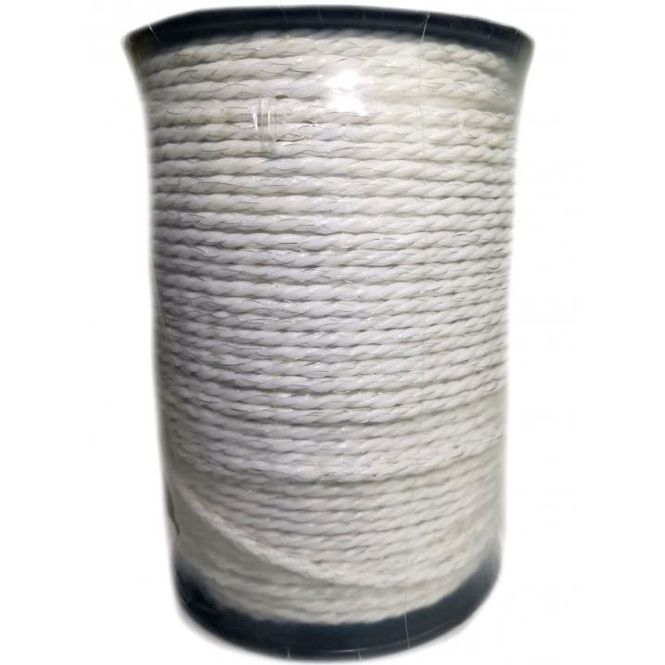Hovedbilde 6mm Gjerdetau hvit 200m