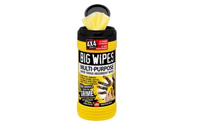 Hovedbilde WIPES ANTIBAC sort, multi-purpose 4X4, 80 tørk