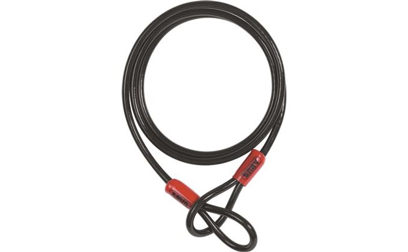 Abus Cobra 8/200 sort plastbelagt wire