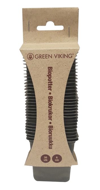 Hovedbilde Biopotte 6cm firkantet grønn 30 potter/pk Nelson ...