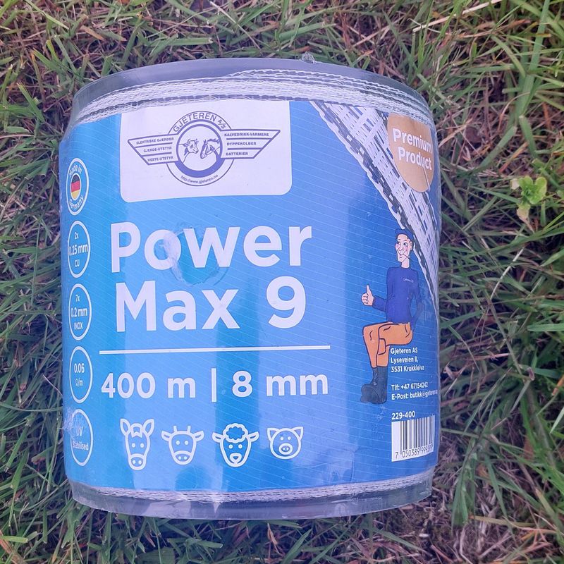 Powermax 9 leder 8mm 400M Premium bånd