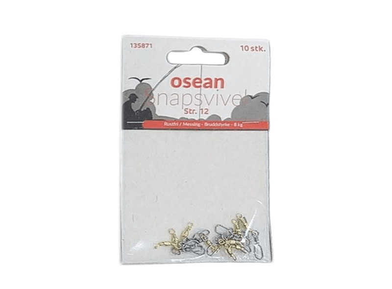 Osean snapsvivel Rustfri/Messing - Pose à 10 stk