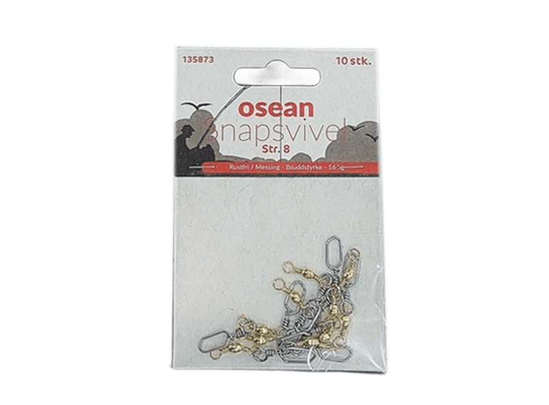 Osean snapsvivel Rustfri/Messing - Pose à 10 stk