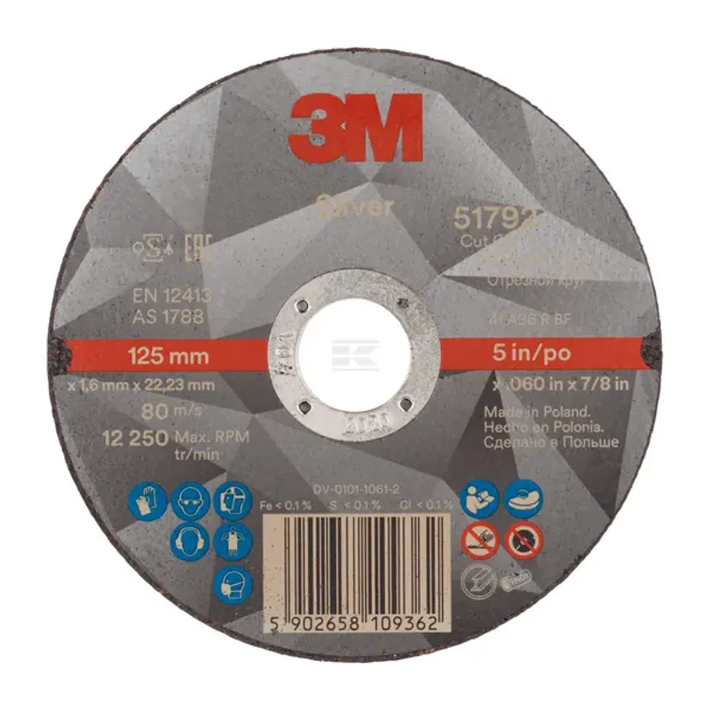  Kapskiva 51792 T41 125 x 1,6 x 22,23 mm