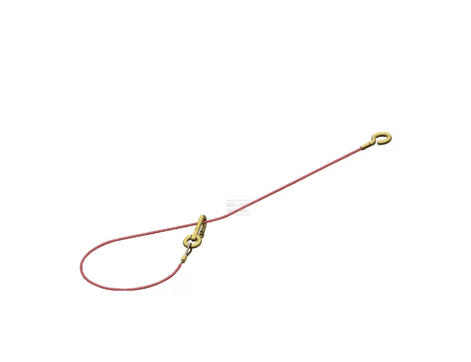 Hovedbilde Sikkerhetsvaier + krok og klips, plastdekket 0,95 ...